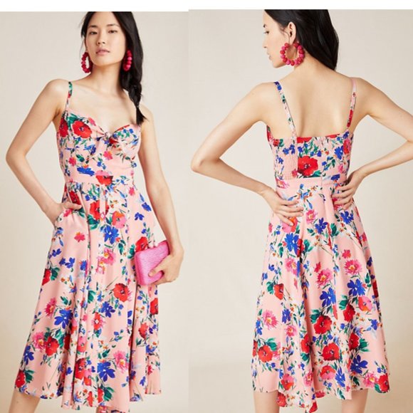 cordelia midi dress in multicolor